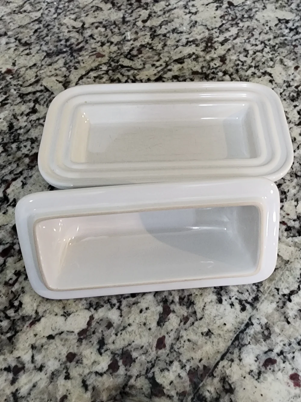 Le Creuset White Ceramic Butter Dish - Picture 3 of 5